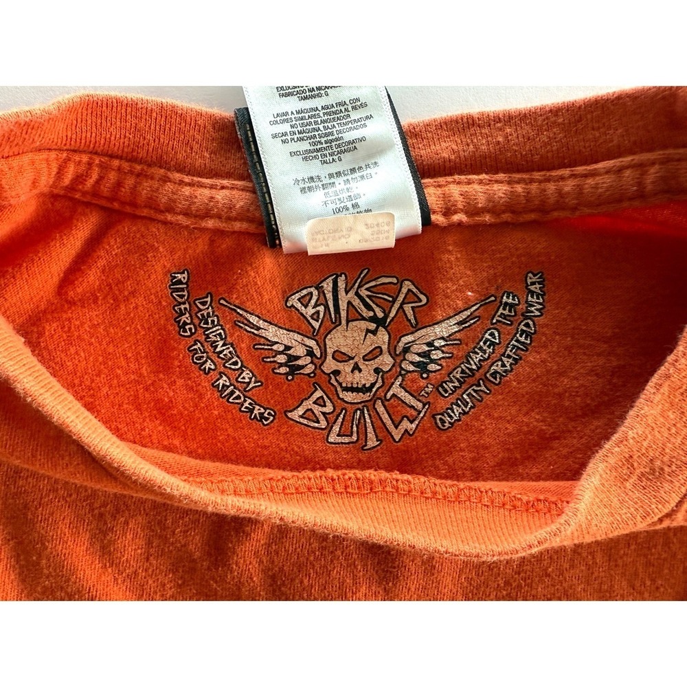 Lot‎ of 2 Harley-Davidson Mens Graphic T-Shirt Bundle Orange Gray Size Large - Picture 9 of 12